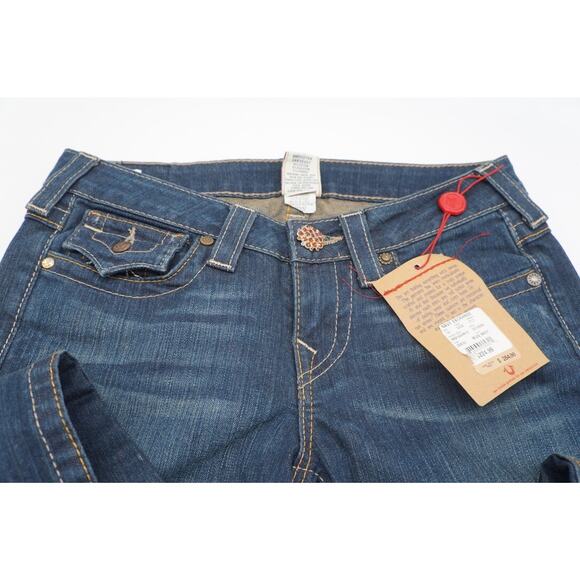 RARE True Religion World Tour Becky Swarovski PINK Crystal buttons. Size 28 - Picture 8 of 13